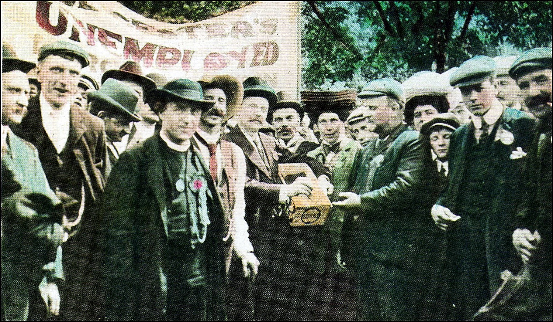 Amos Sherriff receiving a medal